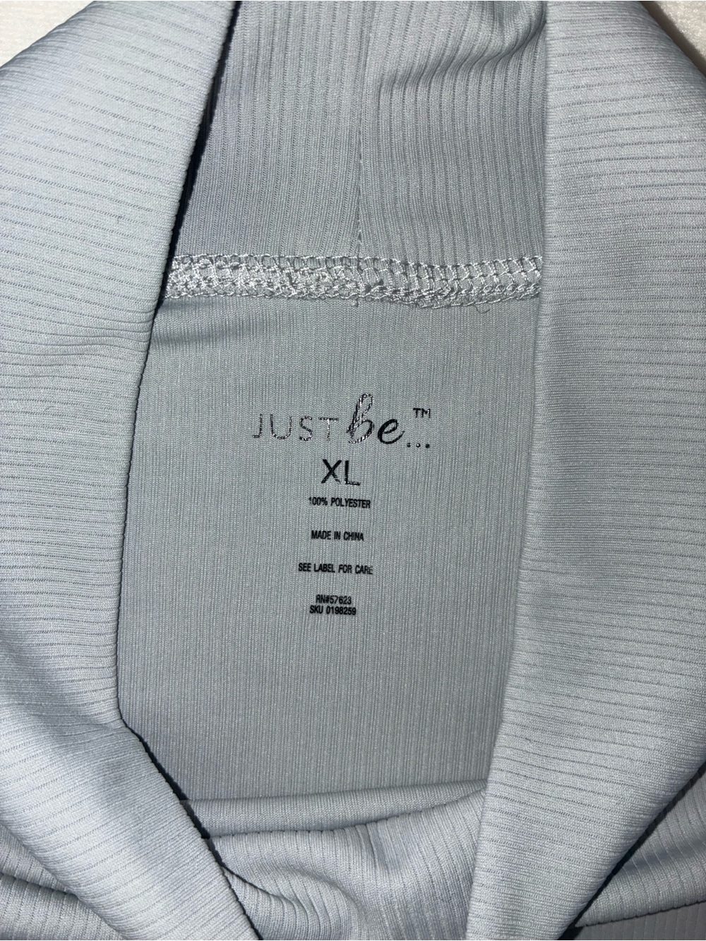 just be Light Gray Mock Neck Long-Sleeve Top - Picture 4 of 4